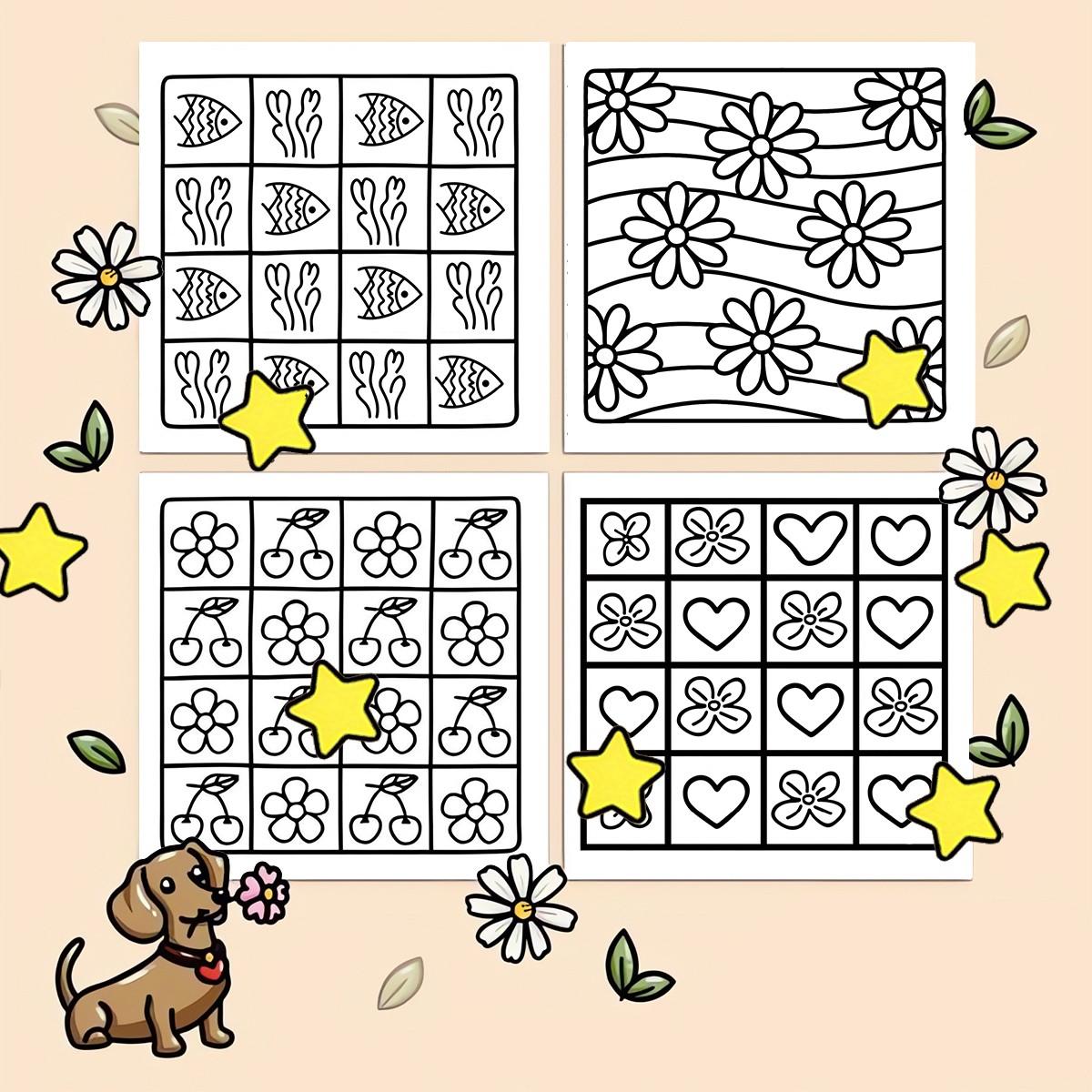 Comfy Patterns Bold & Easy Coloring Book for Kids & Adults - 22 Premium Easy Coloring Pages, 120gsm Thick No Bleed Paper, Non-Toxic Odorless, Perfect for Stress Relief, Mindfulness & Relaxing Creative Fun