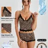 Women's Soft Spaghetti Strap Animal Print Lace Trim Wirefree Quick-Drying Bralette & Panties Set, Casual Lightweight Flattering Underwear Set, Breathable Womenswear#TikTokMadeMeBuyIt #CasualChic#MatchingSet