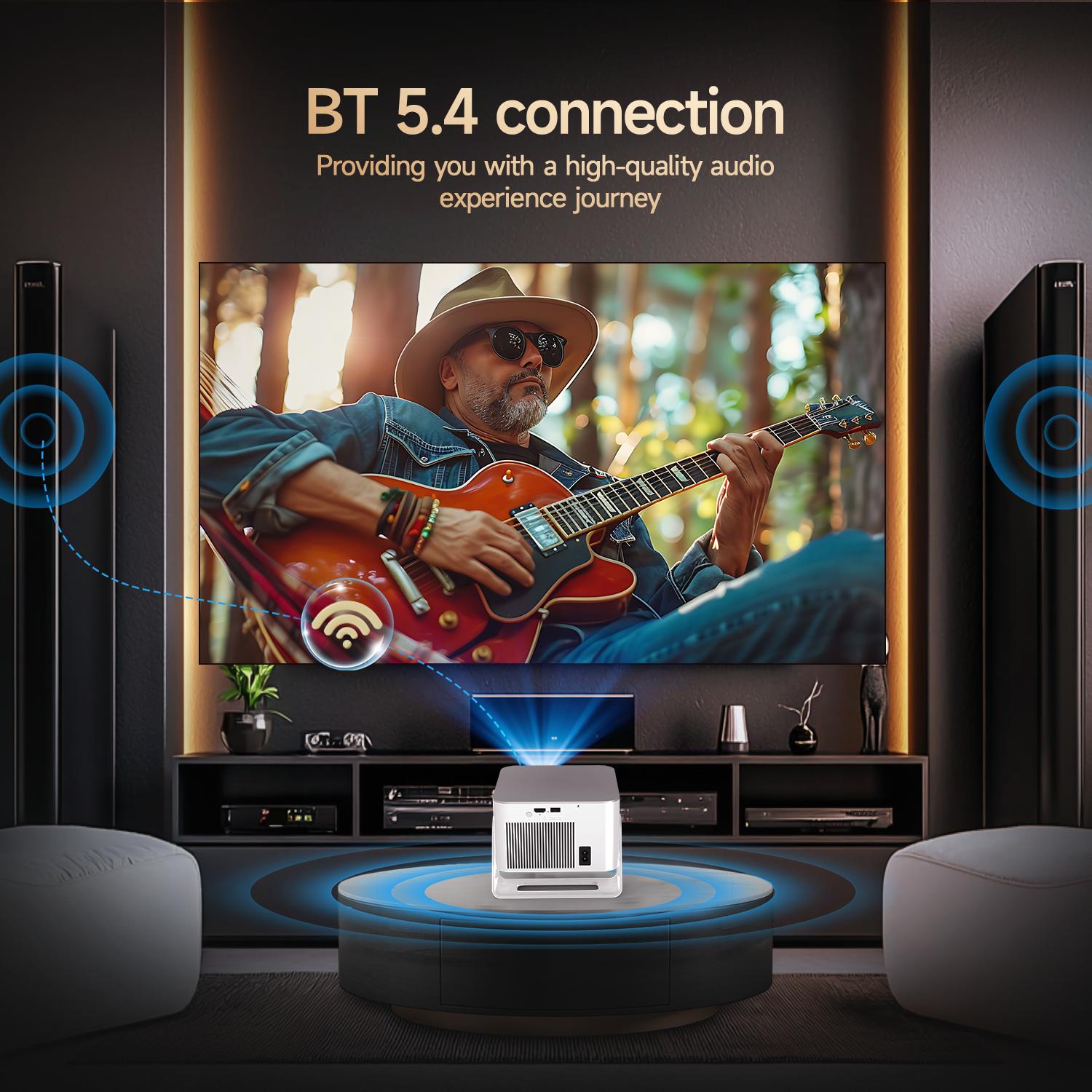 [US warehouse] Magcubic HY350MAX Projector 900ANSI Auto Focus 8K Decode Android 14 Allwinner H726 Built-in 15W HiFi Speaker Dual WiFi6 BT5.4 Native 1080P 1.0:1 short Throw Portable Smart Projector For Home Cinema Movie Night, Gift, Summervibes