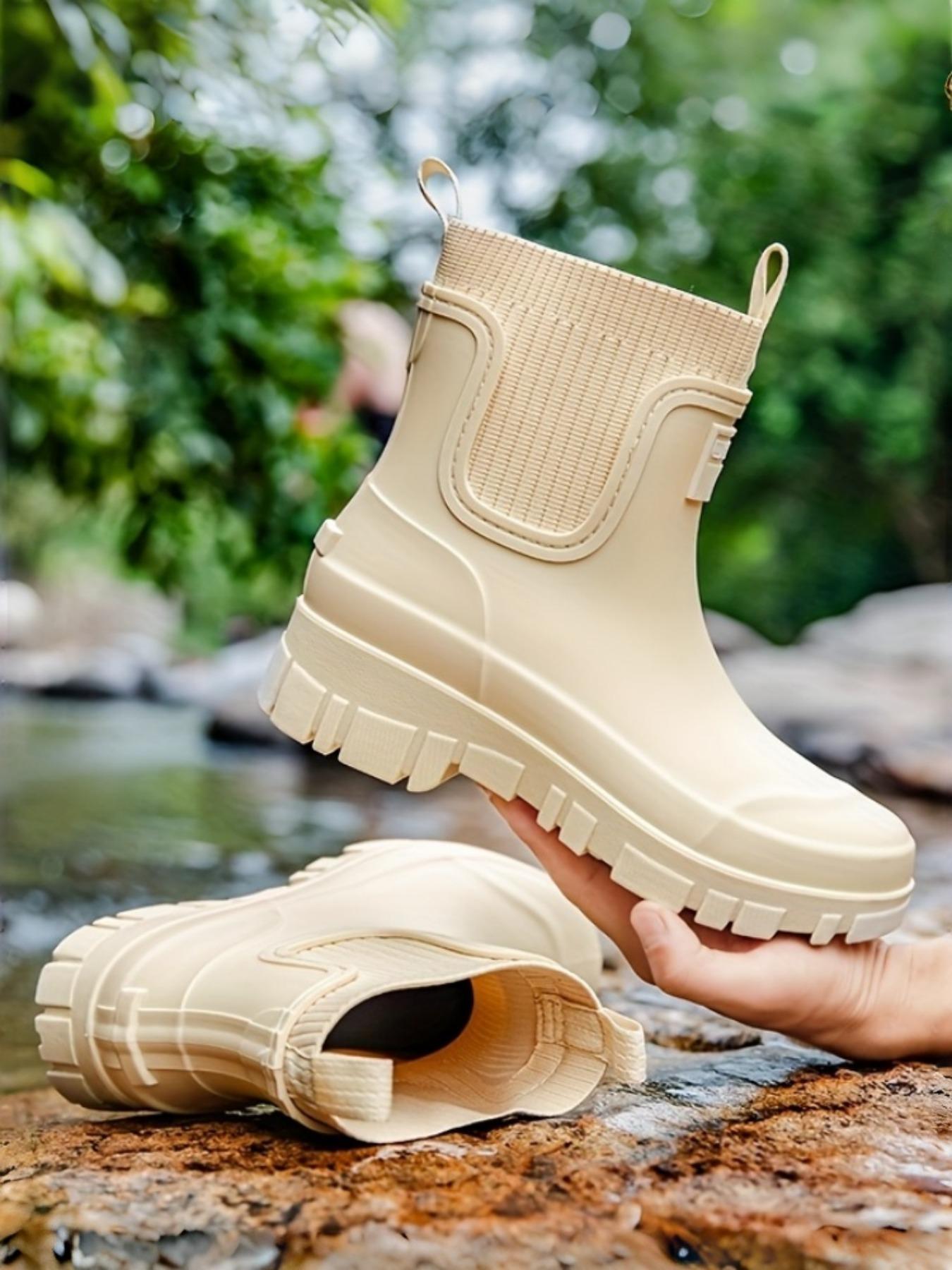 All-Weather High-Quality Rain Shoes, Rain Boots, Waterproof Boot, PVC Sole and Upper, Comfortable Insole Ankle Support, Suitable for Rainy Days, Commuting, Hiking, Fishing