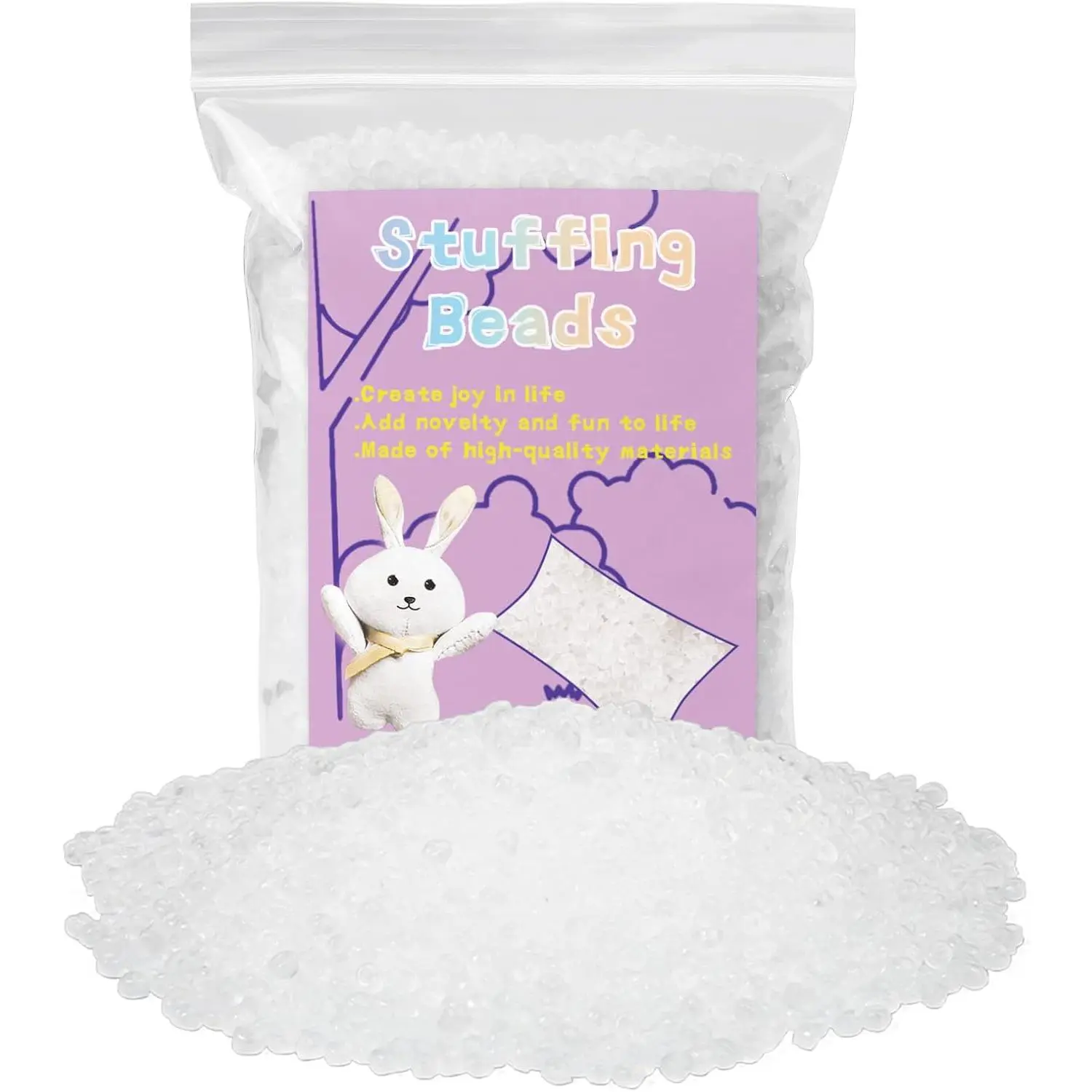 100g/3.52oz Weighted Stuffing Beads, Poly Pellets Weighted Beads |  Plastic Weight Stuffed Beads, Weighted Stuffing Bead with Black Eyes for Stuffed , Bean Bags DIY Crafts