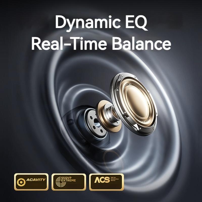 Open-Ear Neckband Headphones, Wireless Air Conduction Headphones, Hi-Fi Sound, LED Battery Display, Clear Call Noise Reduction Mic, Lightweight Secure Fit, Bluetooth 5.4, Sweatproof Sports Headphones for Running & Workout – New Year Gifts for Men & Women