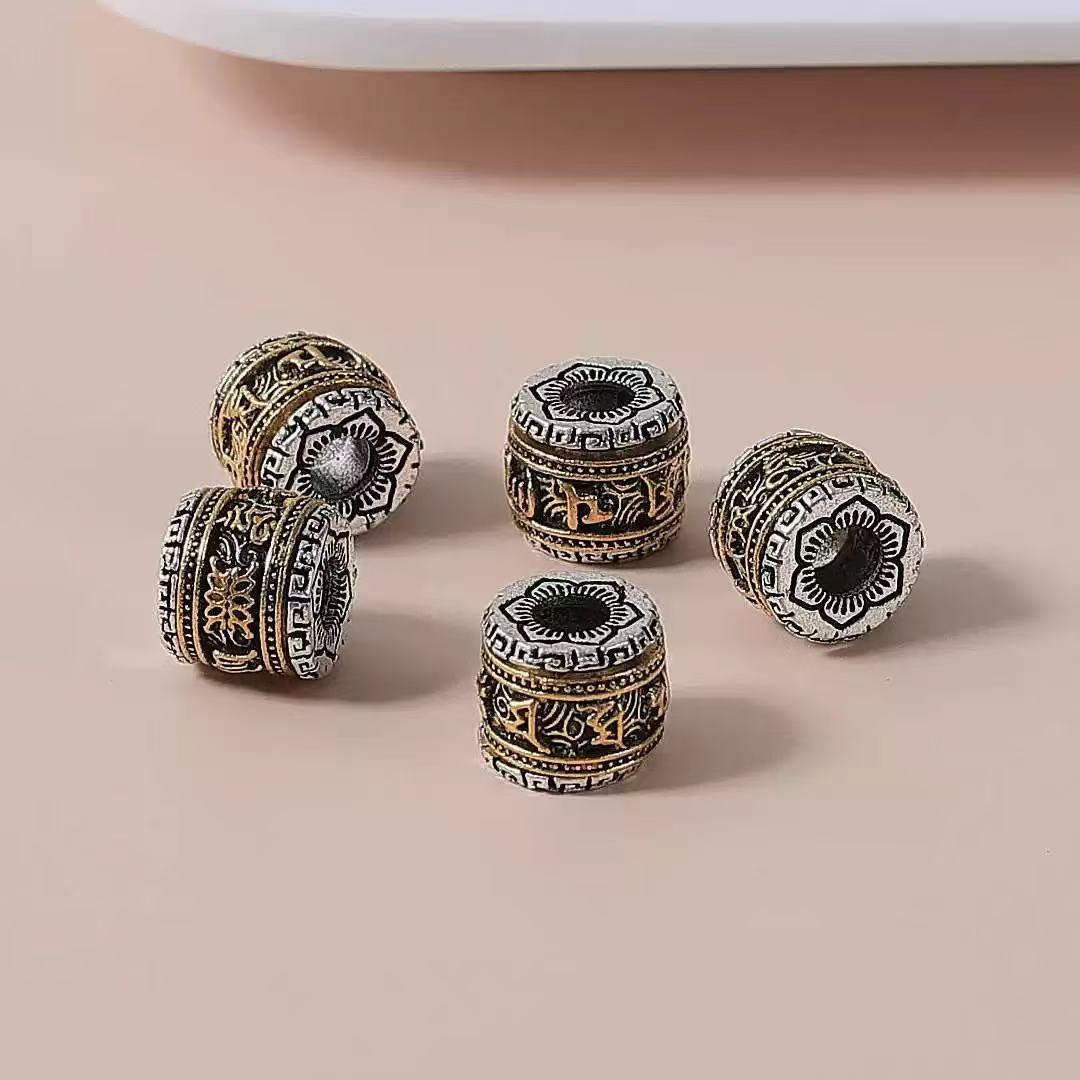 Six-Word Mantra Bead Bracelet, DIY Jewelry Accessories, Feng Shui Beads, Handmade Buddhist Charm, Unique Gift Idea