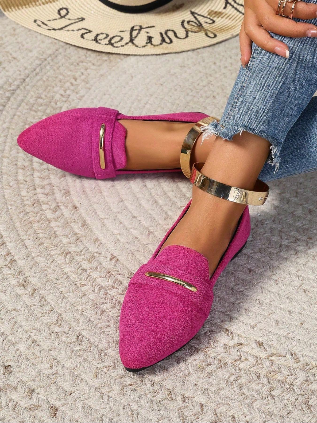 Women's Plain Elegant, Lightweight Slip-On Casual Trendy Flat Moccasins, Almond Toe Comfortable Daily Wear Footwear