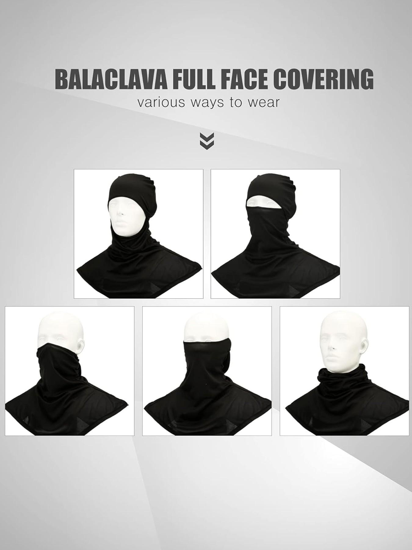 3 Piece Balaclava Face Cover Sun Protection Neck Cover Summer Balaclava Motorcycle Face Mask for Men Women Balaclava Face Cover Breathable Long Neck Covers Summer Neck Protector for Men Sun Protection