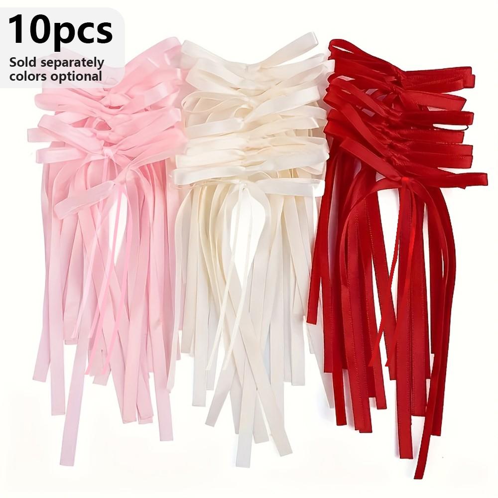 10-Pack Pre-Formed Ribbon Bowls, Multi-Color Options, Perfect for Wedding, Mother's Day, Valentine's Day Decorations, Gift Wrapping, DIY Crafts