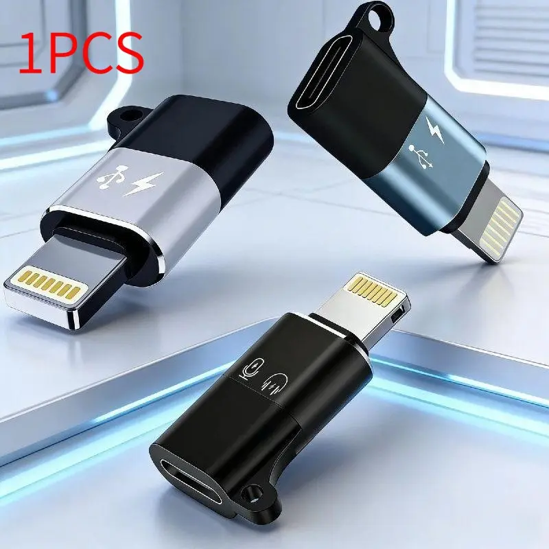 USB-C to Lightning Adapter Converter, Charging Data Sync Cable, Compatible with iPhone 14/13/12/11/x/XR Pro, iPad, AirPods, with Lanyard
