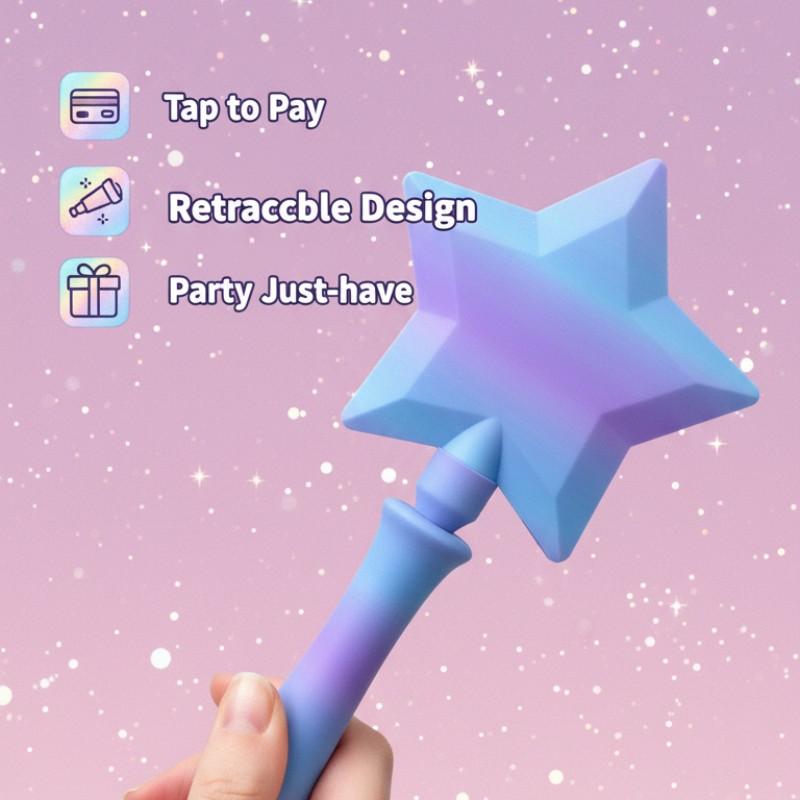 Expandable Star-Shaped Payment Stick with NFC Function, Fun and Convenient Contactless Payment, Ideal for Easy Transactions