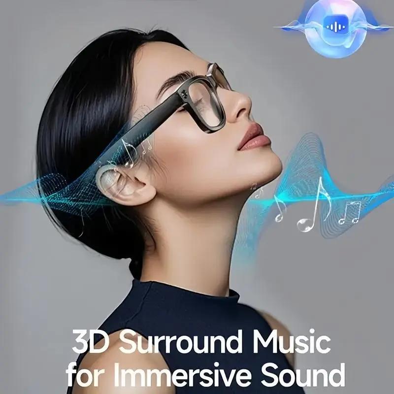 Smart AI camera glasses with 8-megapixel photochromic lenses, adjustable via buttons and touch control. Suitable for travel and outdoor adventures, supporting 160+ languages, real-time translation, Bluetooth wireless wearable video recording, and UV prote