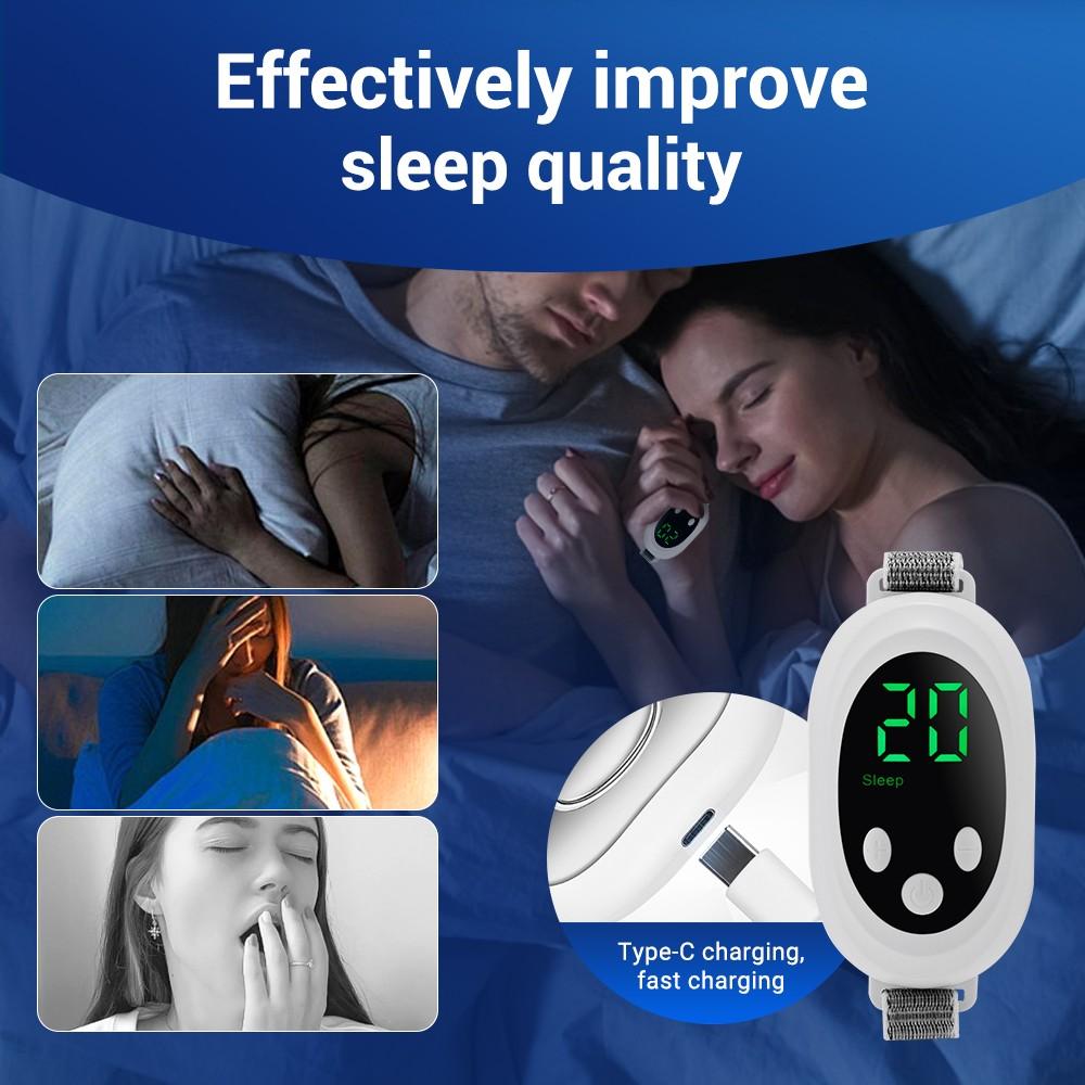 Portable Sleep Aid Device, Microcurrent Pulse Sleep Therapy, Relieves Insomnia Anxiety, Night Relaxation Stress Relief, USB Charging