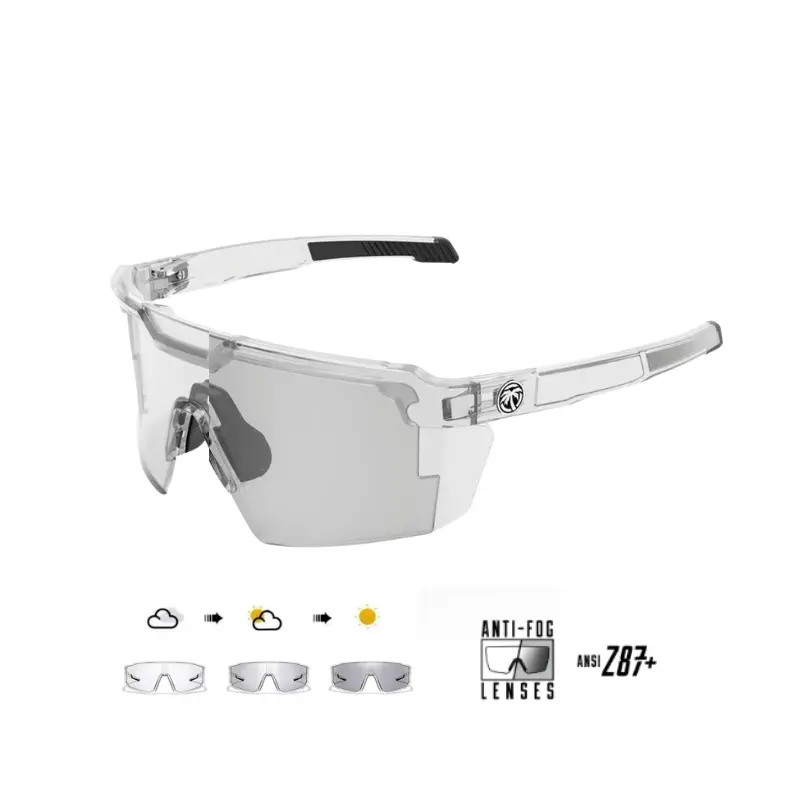 Future Tech Photochromic Z87+ Polarized Safety glasses,Sunglasses for Men & Women Oversized Vintage UV400 Y2K Aviator Eyewear Ideal for Fishing, Sports Z87+ Blue Light Polarized Safety glasses Photochromic uv protection anti-ultraviolet