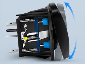 Nilight  LED Light Bar Wiring Harness Kit 12AWG Heavy Duty 12V 5Pin Rocker Switch Laser On off Waterproof Switch Power Relay Blade Fuse-1 Lead Black Lighting Outdoor  dealsforyoudays