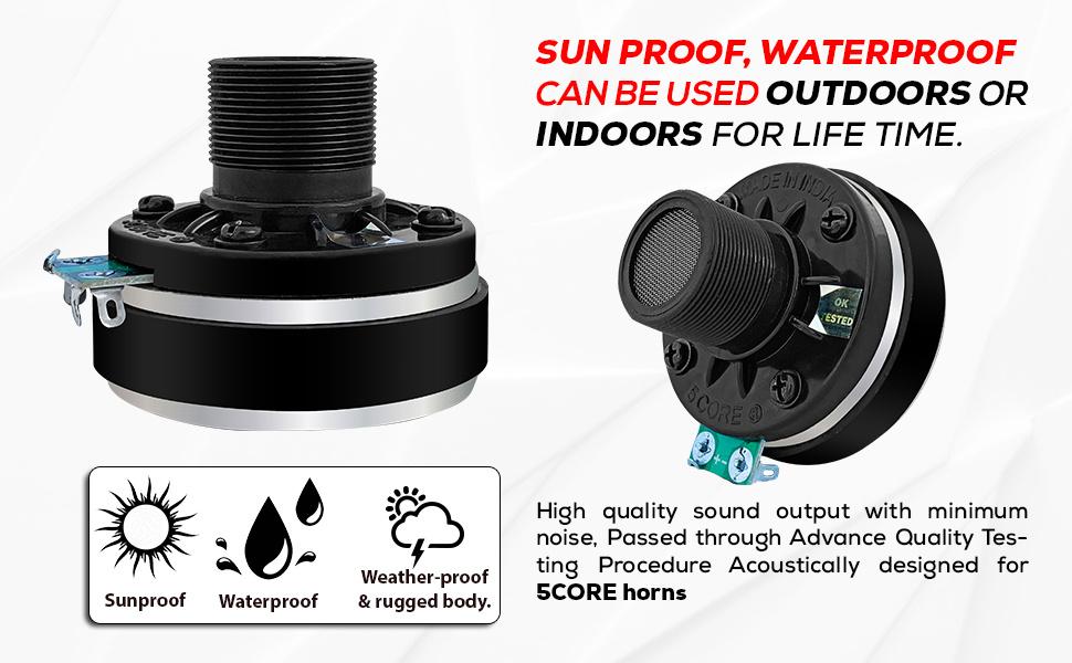 5Core Compression Driver 200W Peak Power Aluminum Tweeter Diaphragm 8 Ohm Horn Speaker