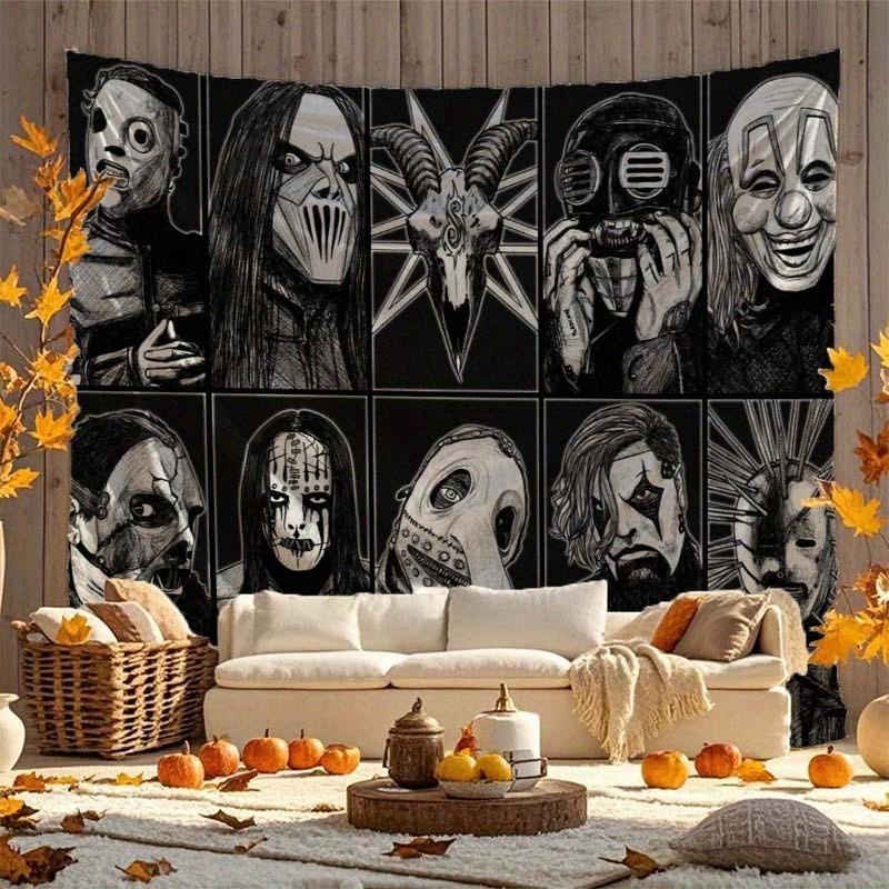 Slipknot band printed tapestry, durable, wrinkle-resistant , perfect for dorms, photo backdrops, perfect party decorations for bedrooms Gift Wall