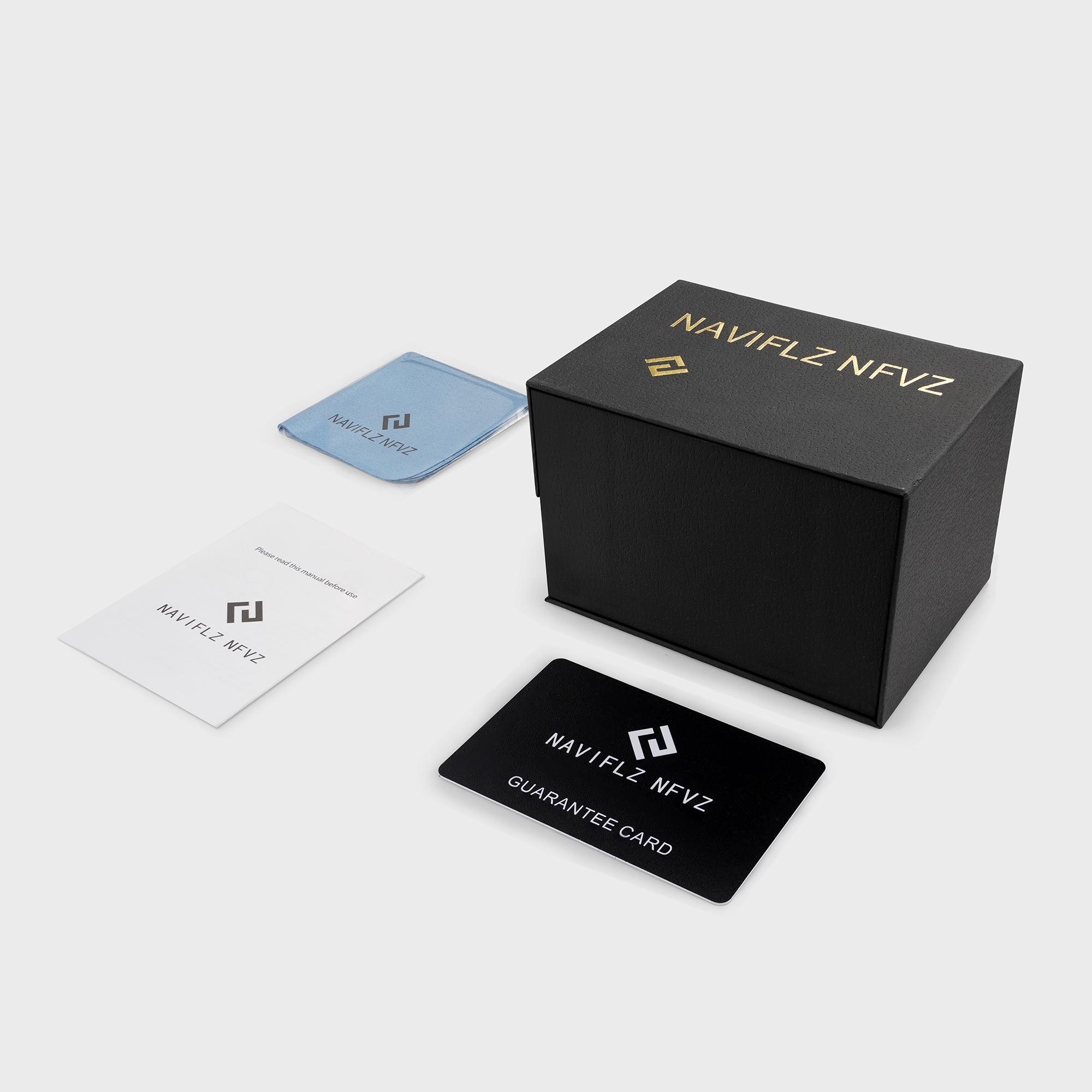 NAVIFLZ NFVZ  Luxury Men Wristwatch Business Waterproof Luminous Date Man Watch Stainless Steel Men's Quartz Watches Relogio Masculino