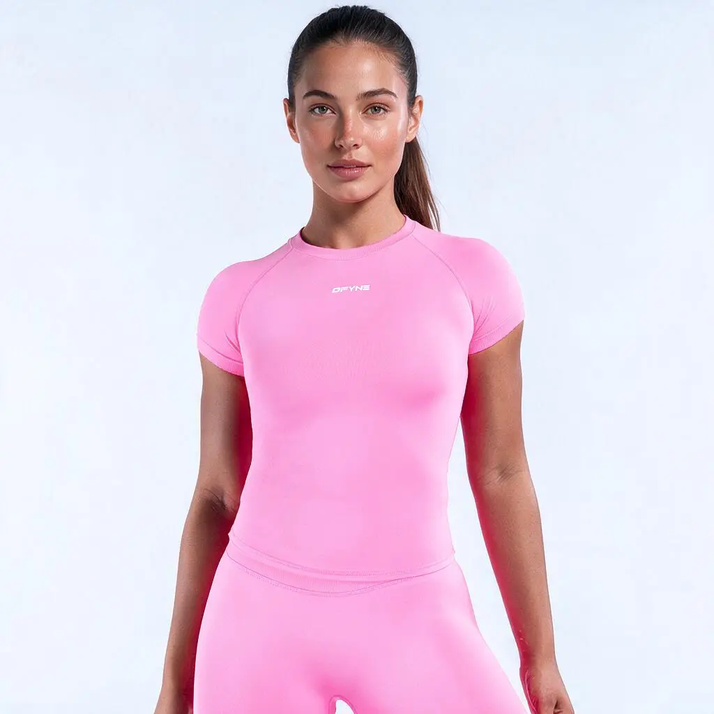 Women's Sculpting Slim Fit Tummy Control Sports Top - 4-Way Stretch Breathable Gym Shirt, Sweat-Wicking Performance Activewear Clothes, Fitness Clothes for Gym, Casual Sports Tops, Breathable Gym Shirts