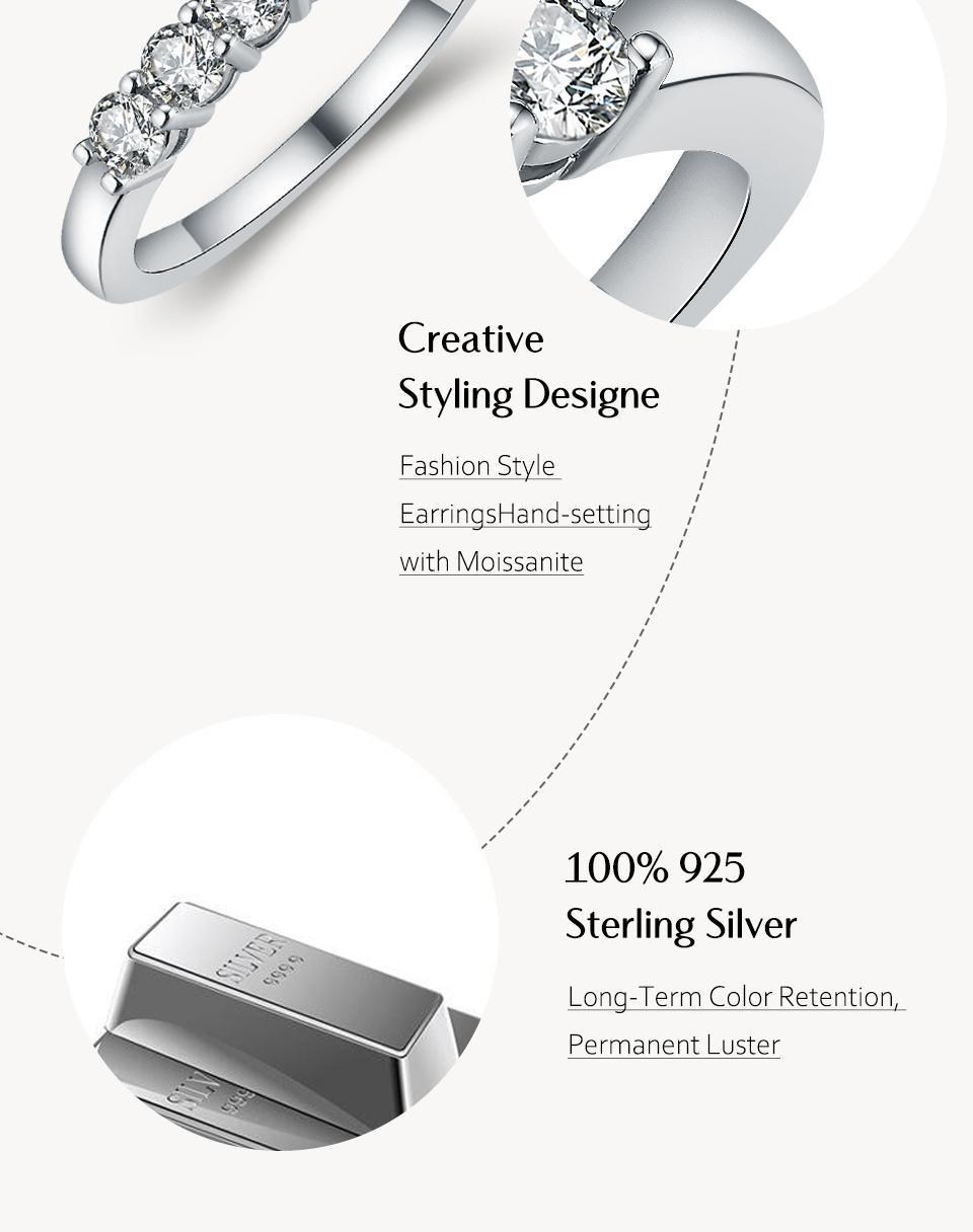 Fashion Design Laboratory Synthesized Synthetic Moissanite Ring Band for Women Daily Birthday Elegant Ring Eternity Lovely Wedding Band Jewelry Engagement Gift R264 SpringStatements