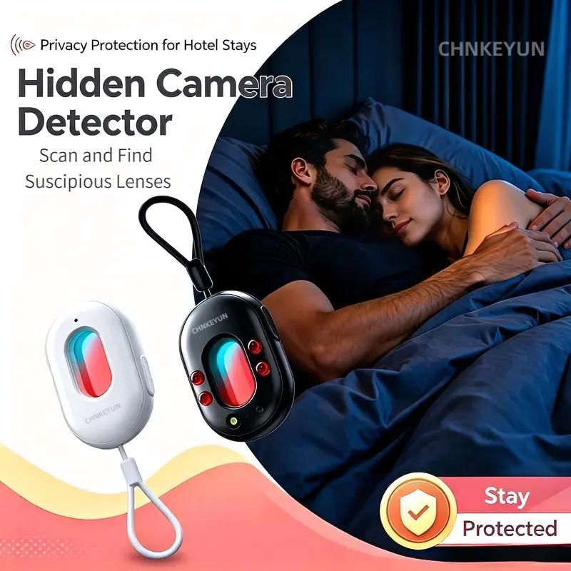 Hidden Camera Detectors,  Vibration sensor Door andwindow alarm, Spy Camera Detector,Anti-intrusion, 30H Working Time for Travel, Car, Bathroom, Office, Hotel, Airbnb, Rental