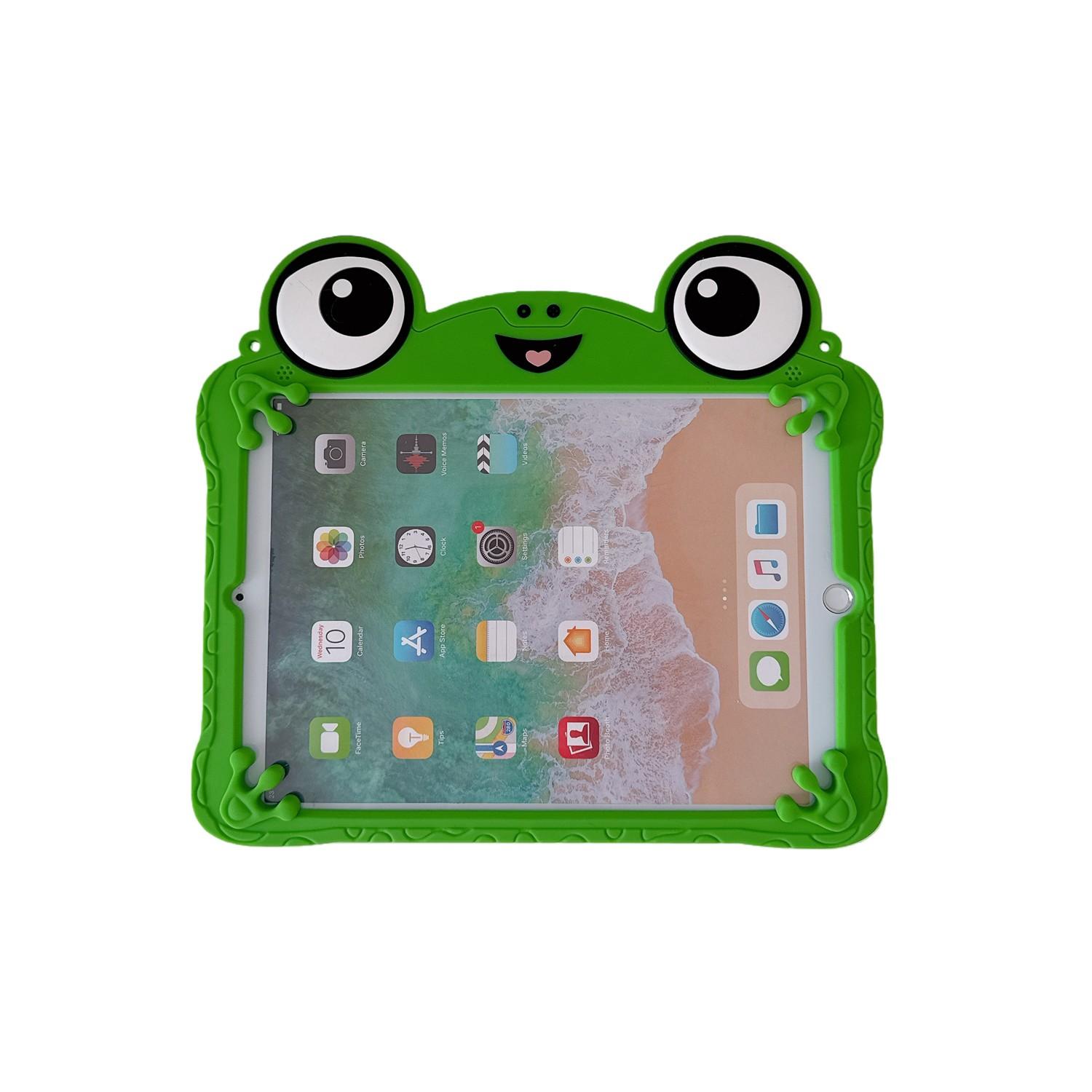 Cute Frog Tablet Case for Kids, Soft Silicone Protective Cover, 360° Rotating Stand, Cartoon Design, Compatible with iPad 7th-10th & Air 11-Inch, Tablet Accessories