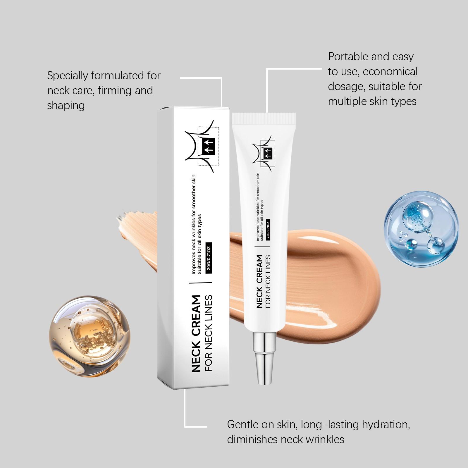 Neck Lifting Hydrating Cream, Anti-Wrinkle Neck Firming Balm, Wrinkle Reduction, Skin Tightening, Moisturizing Care for Neck Area