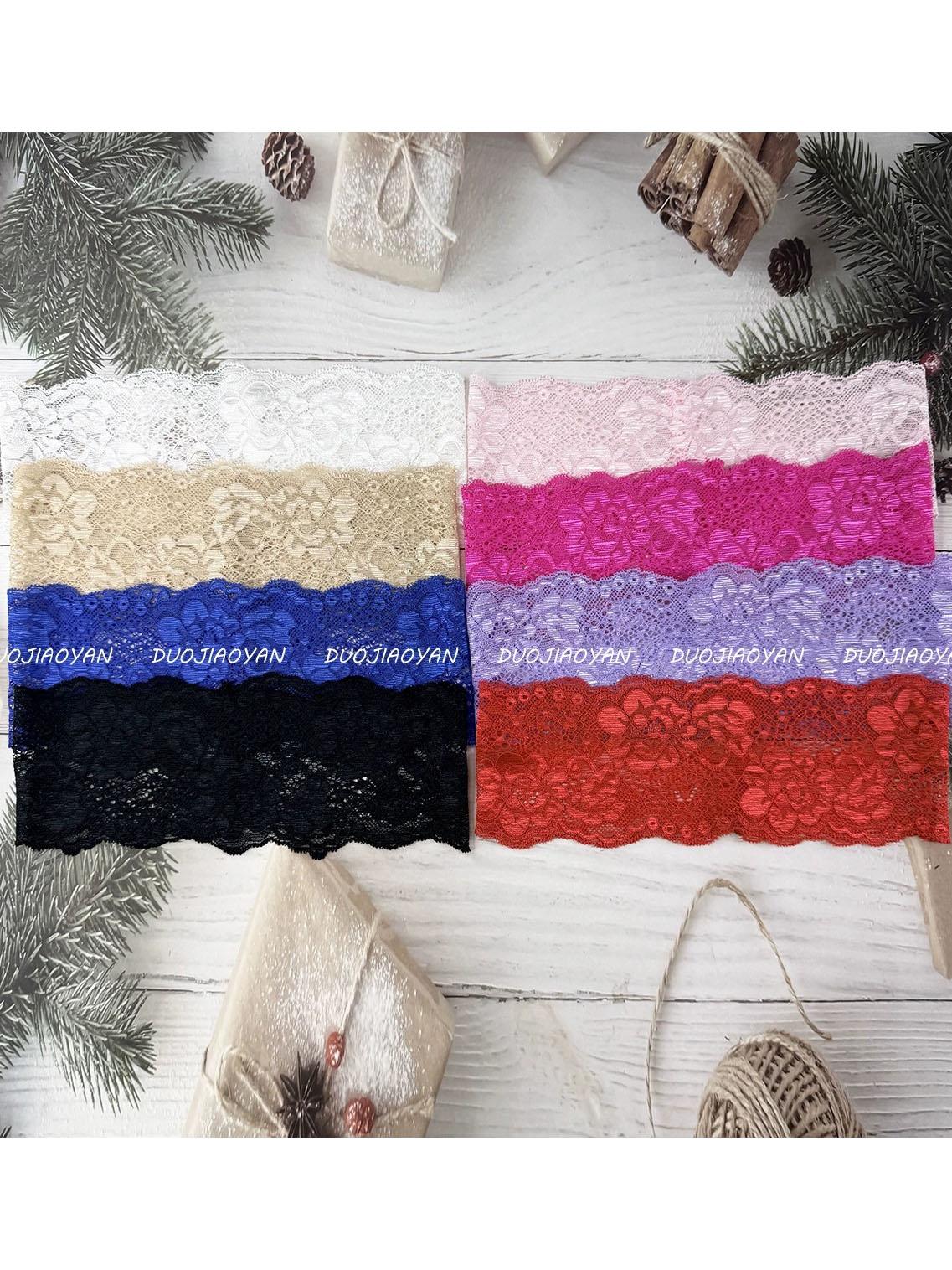 Summer Solid Color Lace Headband, Elegant French Vintage Trim Scarf, Fashion Beach Photo Accessory, 1pc Hollow Out Design