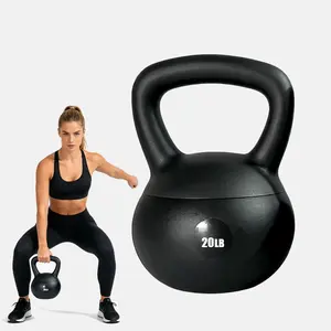 Shock Absorbing Anti-Collision Safe Soft Kettle Bell Weights 10LB/15LB/20LB, Shock Resistant Non-Slip Non-Scratch Ladies Indoor Gym Weight