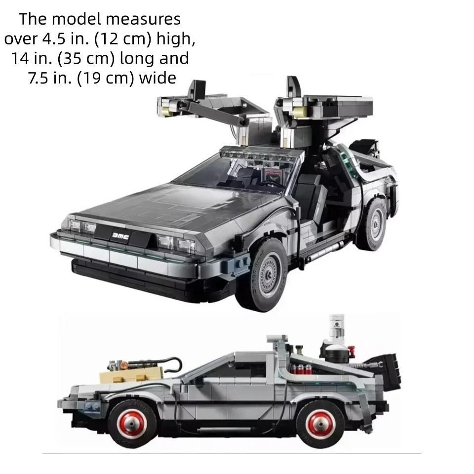 1872 Pieces Back to the Future Time Machine Building Blocks, Collectible Car Tech Model Kit, Birthday Toy Gift for Kids