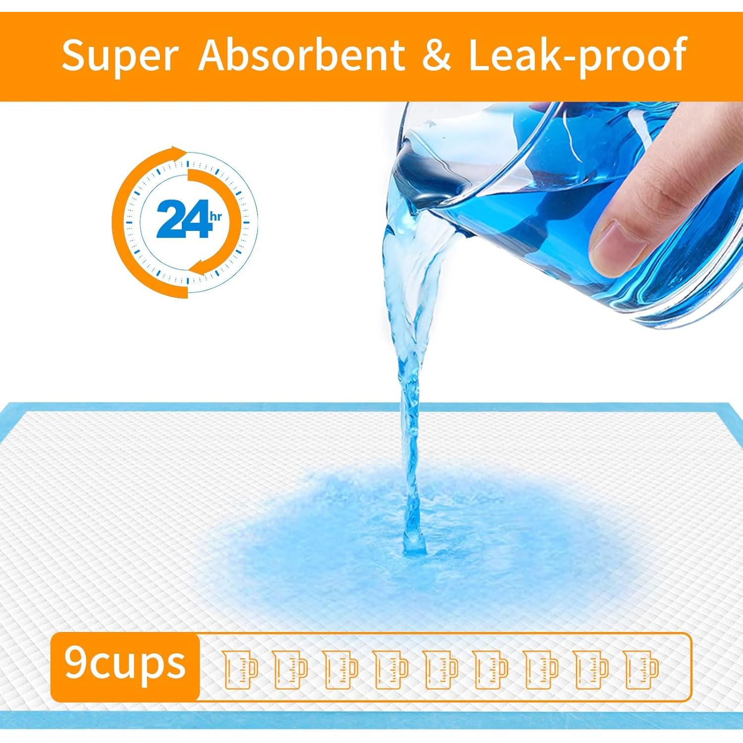 and Puppy  Pads, 13"x18" Disposable  Pee Pads, 100/Counts Ultra Absorbent & Leak-Proof  Underpads, Dry  Pee Pad for  Cats Rabbits or Other House