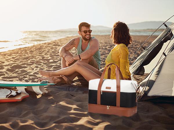 LOVEVOOK TikTokShopBacktoSchool Weekender Bag for Women – Large Travel Duffel Bag with 2 Packing Cubes, Carry on Overnight Bag with Shoe Compartment, Mom Hospital Bags for Labor and Delivery