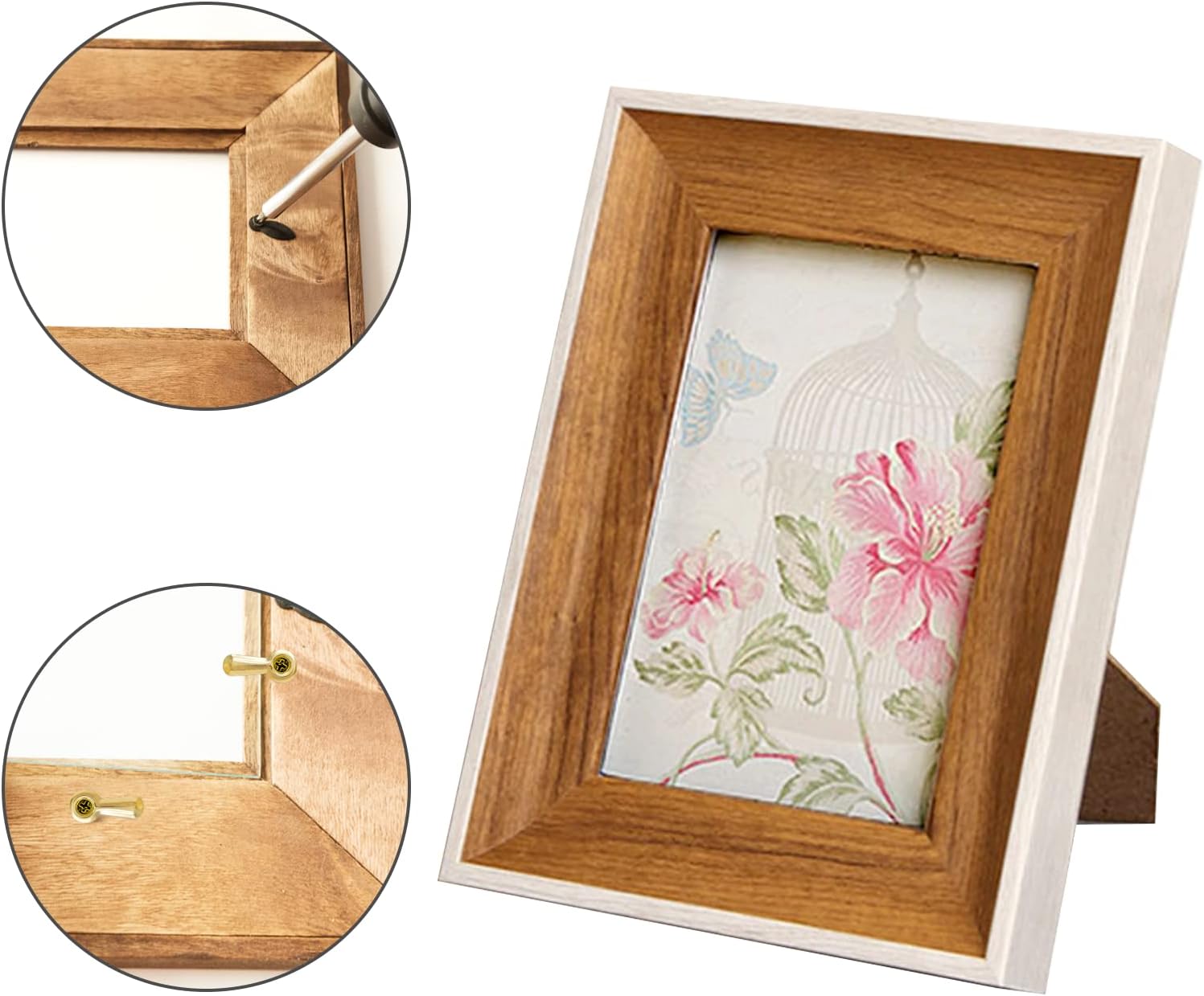 Metal Picture Frames Turn Button Fasteners with Screws, Picture Frame Hardware Backing Clips Picture Turn Button Frame Picture Turn Button Fasteners Set. Gold/Silver/Black