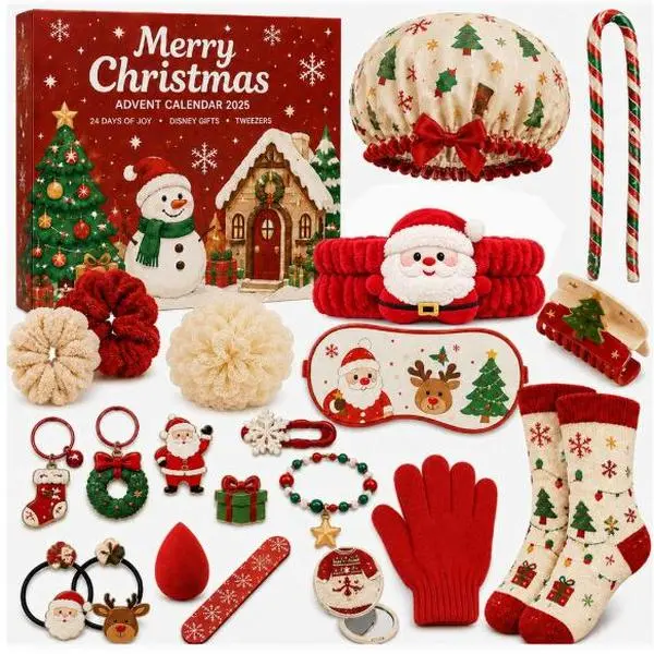 Christmas 24-Hour Countdown Surprise Blind Box, Girls' Gift Set Decorations, Perfect Holiday Present, Fun and Exciting Unboxing Experience