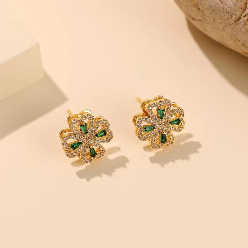 Colorful rotating white stone geometry niche novel design pendant temperament All-match three-piece set, shiny rotating earrings & necklaces & rings,Moissanite Earrings diamond stud holiday party gift woman birthday gift