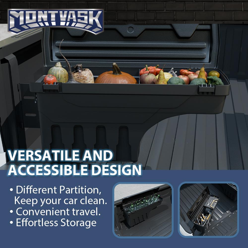 CROSSDESIGN Truck storage box Fit For 99-07 Chevy Silverado & Gmc Sierra 1500 2500 3500 Truck Bed Storage Box chevy accessories Left Right