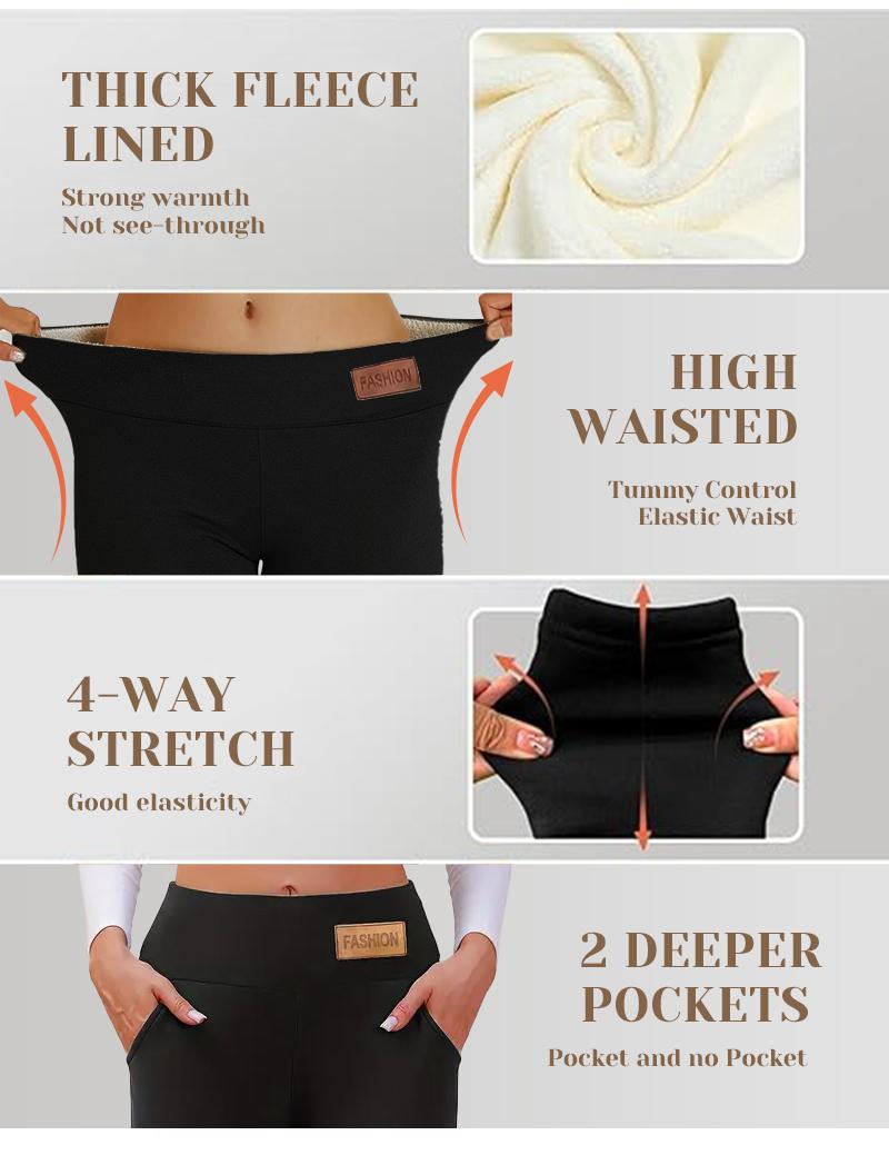 2pcs Women's Solid High Waist Thermal Lined Sports Leggings,Casual Comfy Breathable Skinny Pants for Yoga Gym Workout Running,Ladies Sportswear for Al Seasons