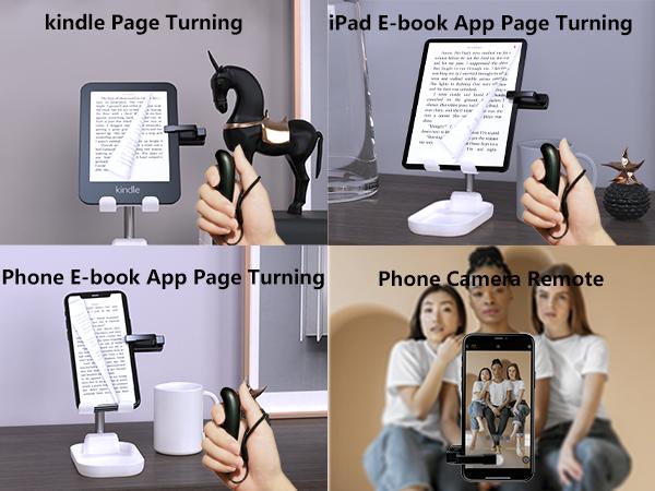 Wireless Page Turner For Kindle,Scroll wheel to turn pages,Remote Control Page Turner for Kindle Paperwhite Oasis Kobo Device E-Book eReaders IPad