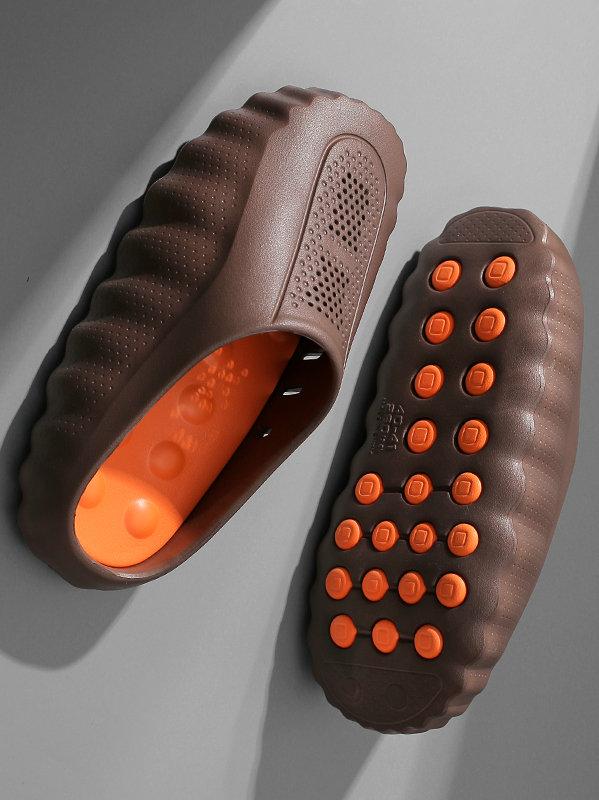 Unisex Sport Massage Slide Sandals for Post-Workout - Foot Massage Nubs, Non-Slip Sports Outsole, Breathable Mesh Upper, Waterproof EVA Material - Perfect for Gym, Post-Workout Relaxation, Poolside & Locker Room - Comfortable Athletic Slippers