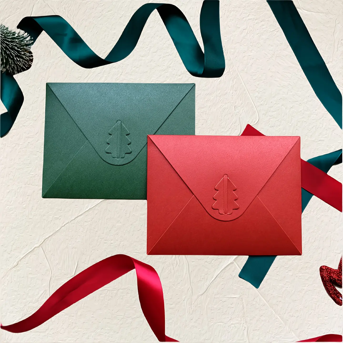 40pcs Theme Envelope Design-Christmas Tree Handmade