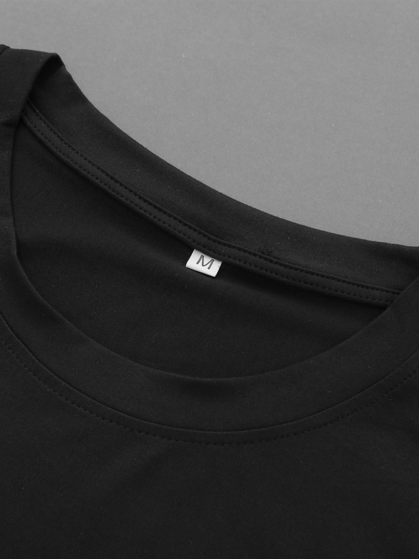 Men's Summer Japanese Folding Fan Print Sport T-Shirt, Breathable Quick-Dry Knit Fabric, Elastic Round Neck Short Sleeve, Casual Workout Top