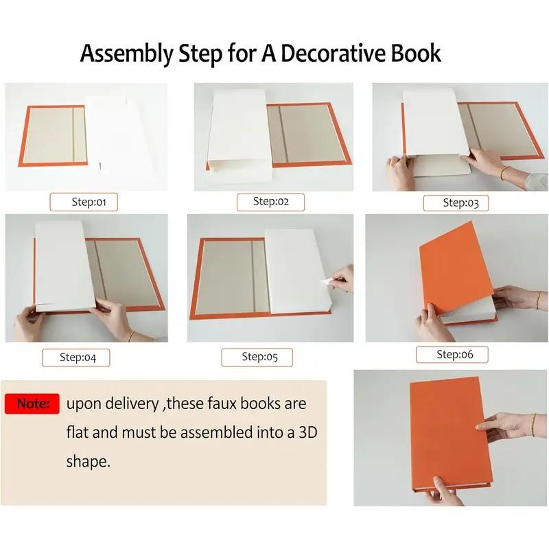 Modern Foldable Fake Book Set, Minimalist Home Office Decor, Fashionable Desk Ornament, Easy Assembly Required, Stylish Solution