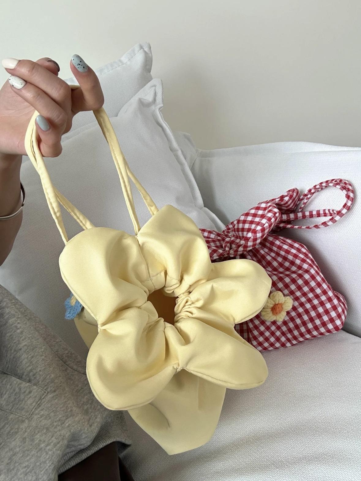 Retro Flower Design Women's Phone Pouch Shoulder Bags College Girls Small Crossbody Bag Cute Plaid Female Handbags Clutch Purse