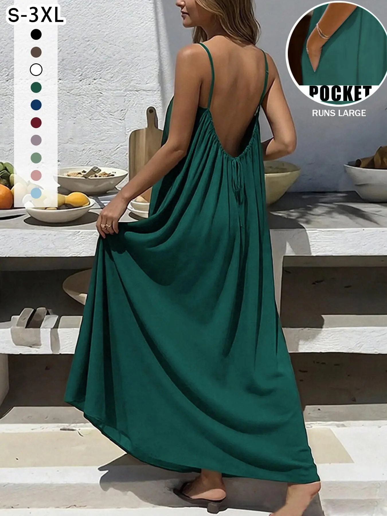 New Women's Backless Strap Dress, Loose Fit Homewear, Loungewear, Sexy Sleepwear, Beach Cover-Up, Multiple Colors & Sizes Available