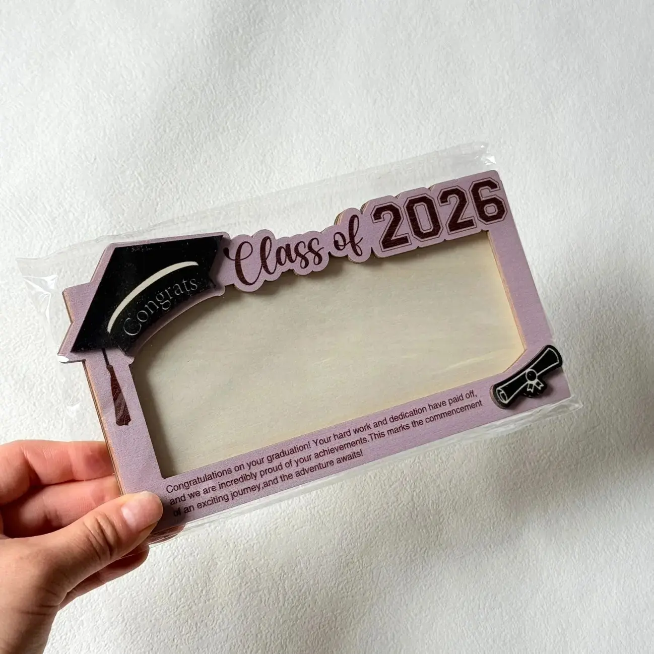 1PC Graduation Gifts 2026 Money Holder, Wooden Graduation Money Cash Envelope Box for Class of 2026 Senior College University Graduates Holiday Christmas Gifts,graduation gift, Grad Party Favor, Party Gift, Gift Box Packaging, Gift Boxed
