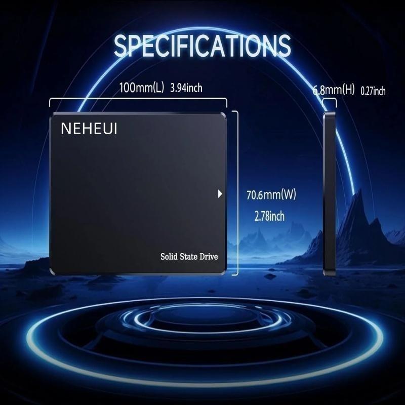 SSD 512gb/1tb Internal Solid State Drive, SATA Iii 6gb/s, 2.5 Inch 3D Nand Slc Cache, High Speed Up to 550mb/s, Compatible with Laptops and Desktops