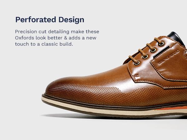 Bruno Marc Men's Wide Lace-Up Casual Dress Sneakers