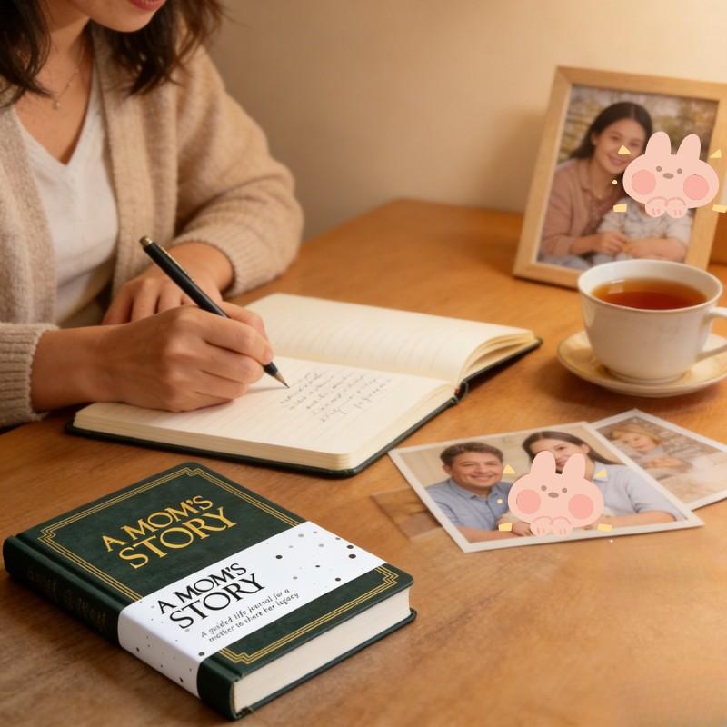 Mom's Life Story Diary Hardcover Edition, Meaningful Memorial Gift, 250+ Guiding Questions, Perfect for Mother's Day Birthday Christmas