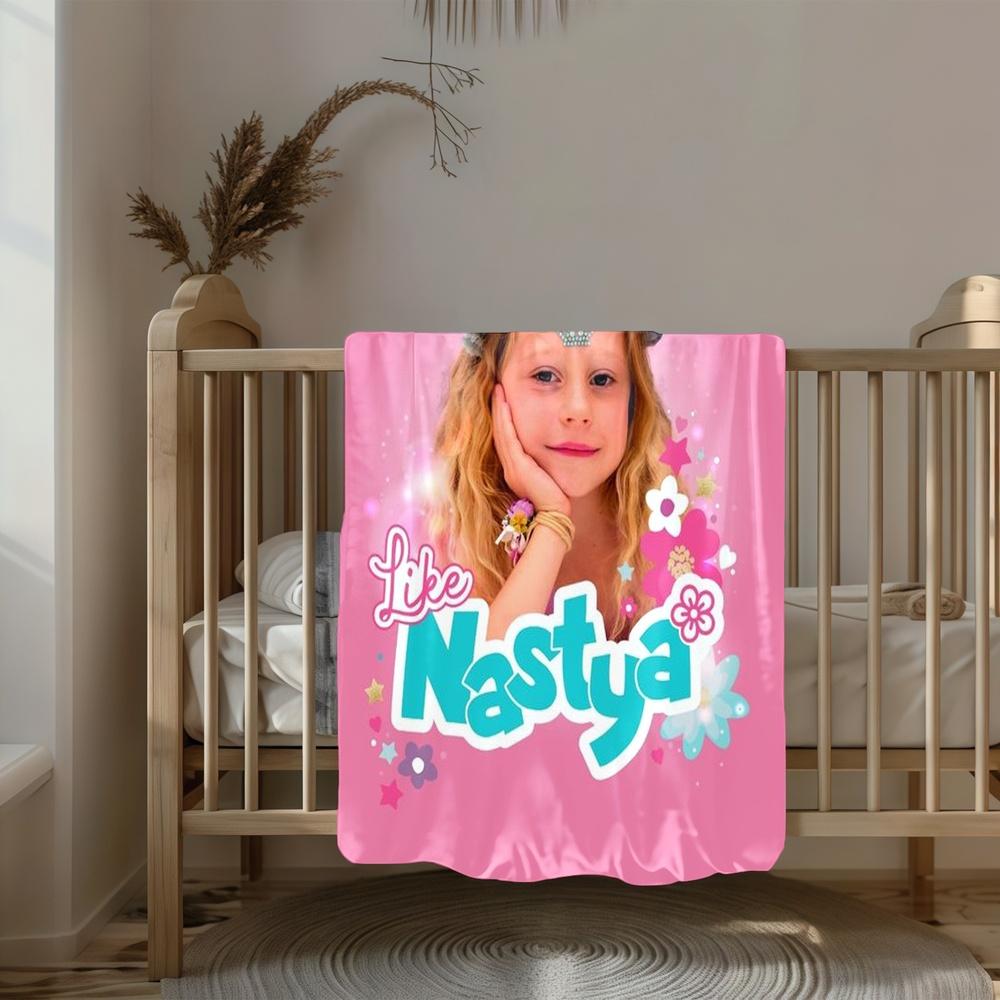 1pc Like Nastya Princess Floral Crown Design Flannel Fleece Blanket, Super Soft Cozy Warm Throw for Bed Sofa Couch Living Room, Office Travel Car, Decorative Gift Idea