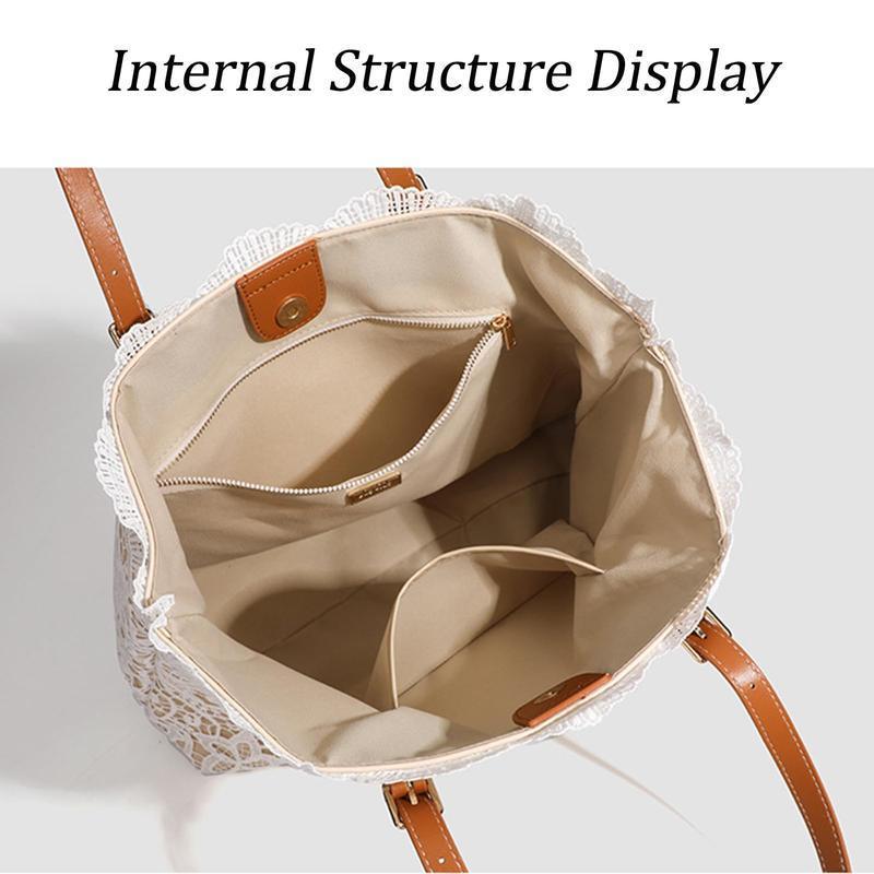 Women’s Vintage Lace Kiss‑Lock Crossbody Purse, Adjustable Strap Lightweight Shoulder Bag, Elegant Versatile Handbag for Daily Outings, Wedding Events, Parties & Casual Fashion Accessory