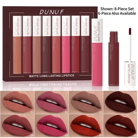 【Black Friday】High-End Liquid Lip Color Set, Glossy and Matte Finishes, Multi-Shade Lip Color, Perfect Makeup Gift