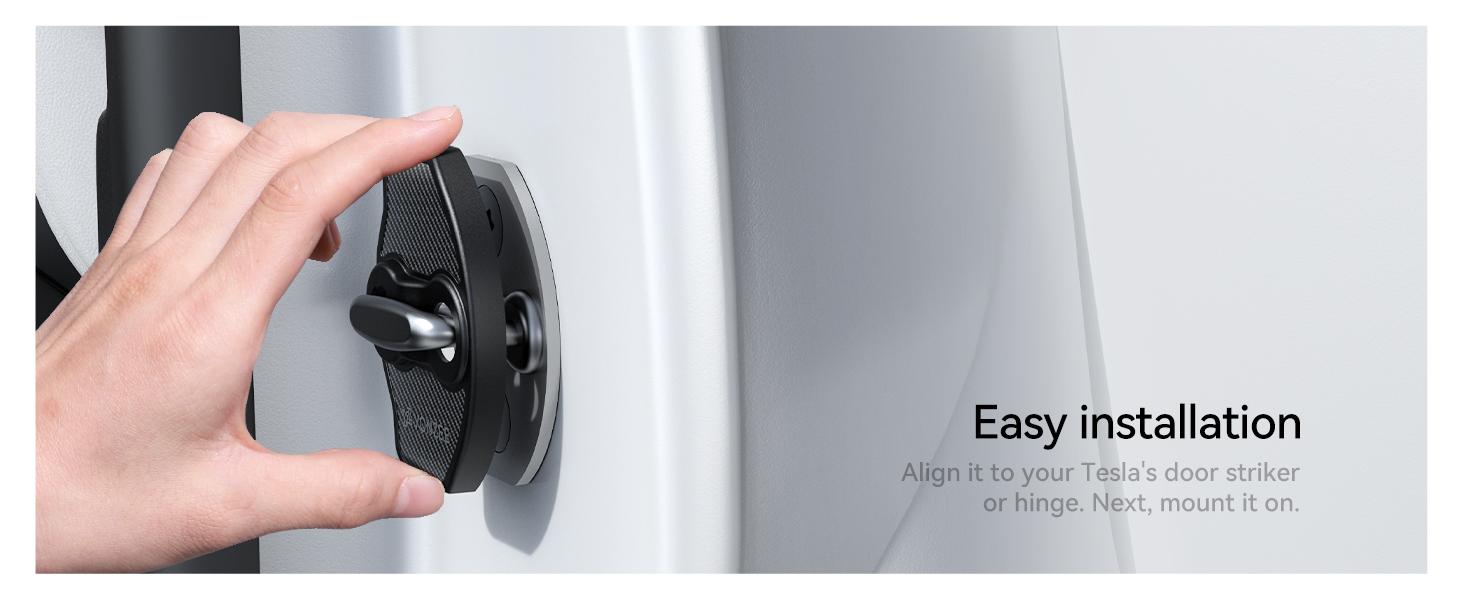 YONZEE Door Lock Cover for Tesla Model Y and Model 3 - Anti-Rattle and Rust Protection for 2020+ Model Y & 2017+ Model 3 (Includes Juniper & Highland)