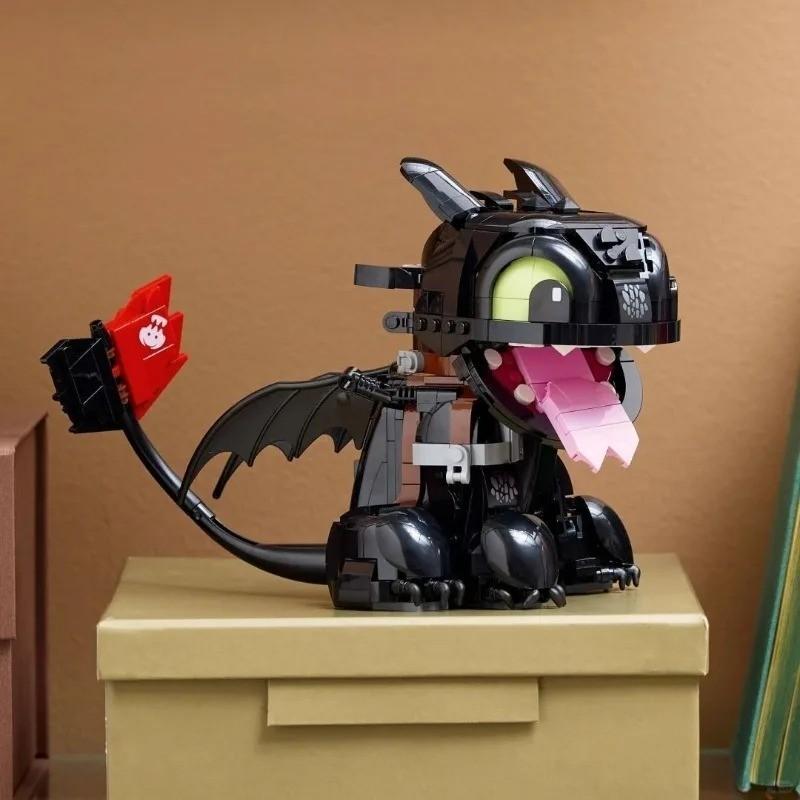 2026 New 784pcs 10375 Cute Pet Building Blocks, Home Decor Toy, Puzzle Gift for Boys and Girls, Educational Dragon Training Set Building Block Model, Building Block Sets